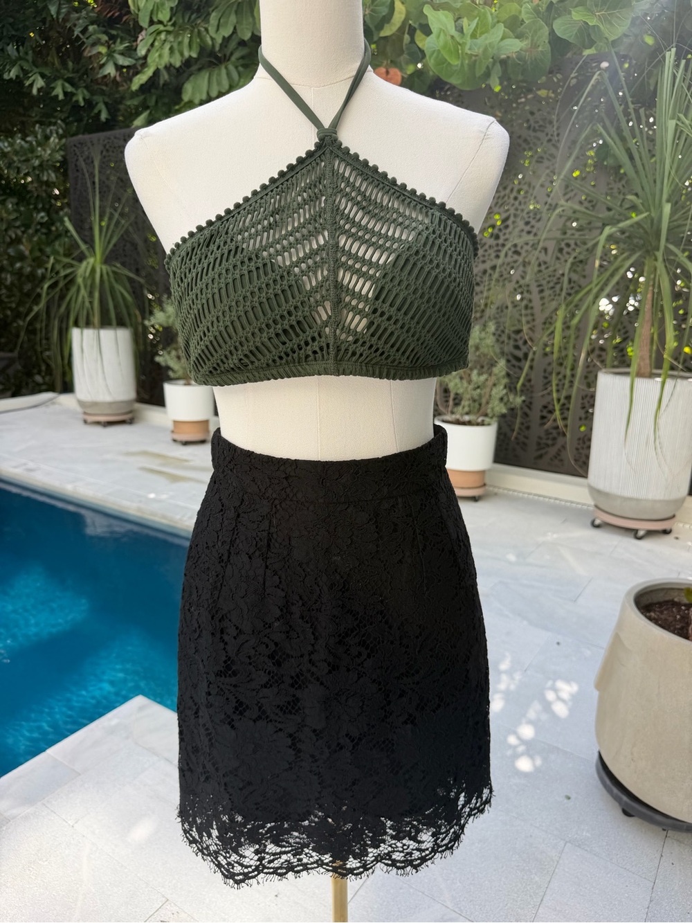 Dolce & Gabbana Black Lace Mini Skirt